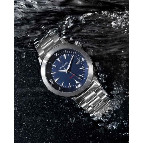 Vincero Vessel Limited Edition Men’s Silver/Blue Stainless Divers Watch - WATCHES