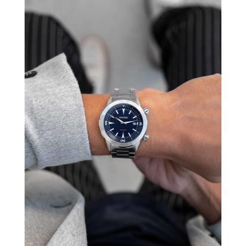 Vincero Vessel Limited Edition Men’s Silver/Blue Stainless Divers Watch - WATCHES